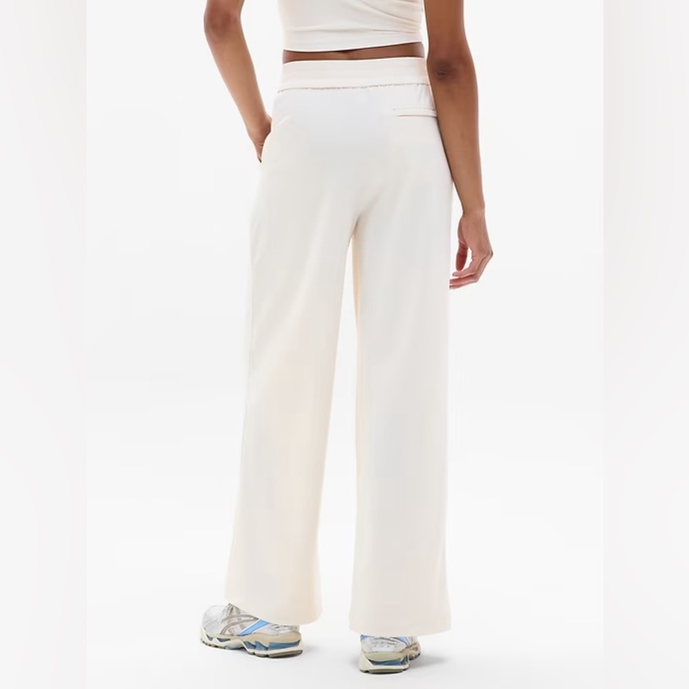 Athleta Women’s Pinnacle High Rise Trouser Bone Wide Leg - Size 8 - Picture 2 of 9